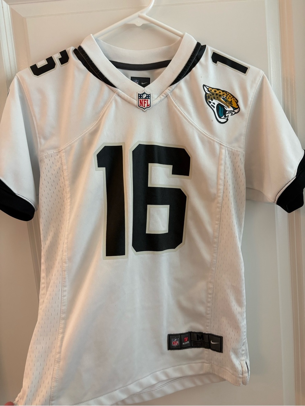 NFL Jacksonville Jaguars Youth White and Black #16 Trevor Lawrence Jersey